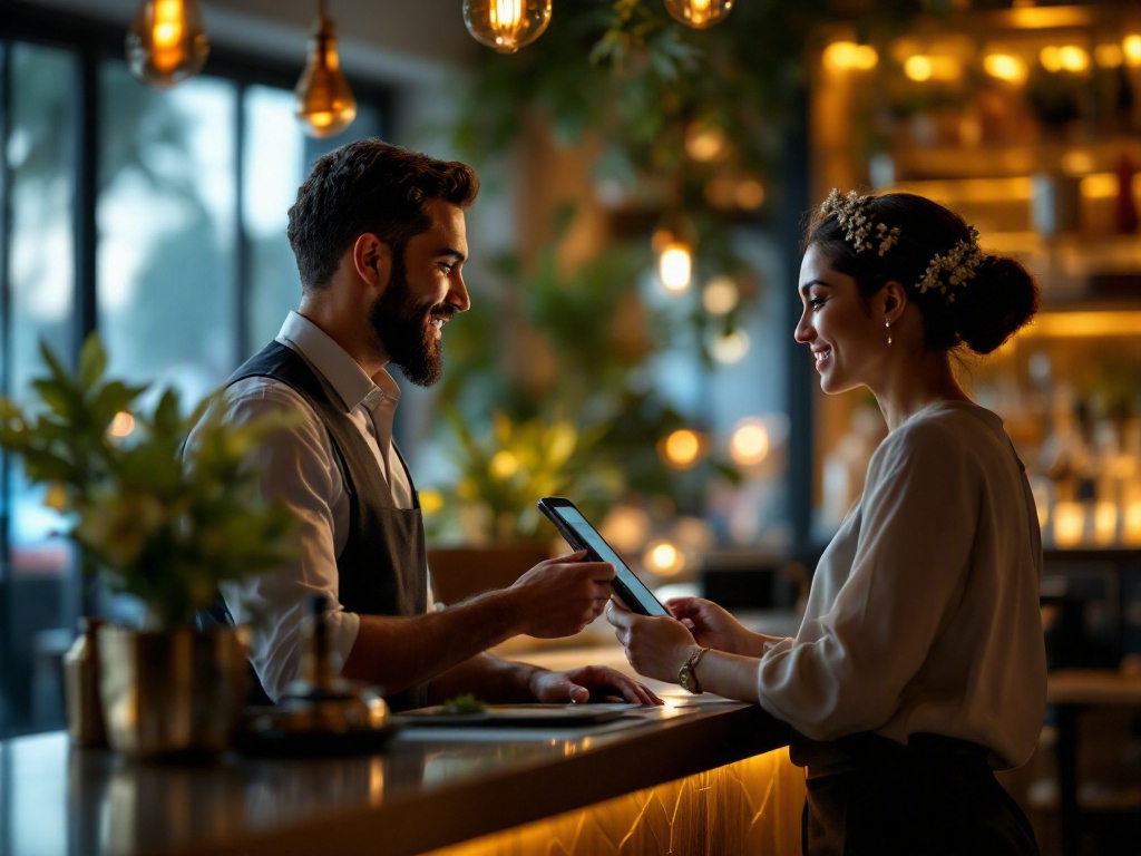 Modern restaurant interior in Dubai's Business Bay area