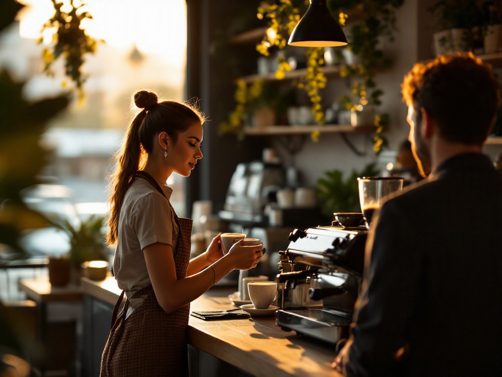 Dubai restaurant interior with Careem delivery bag