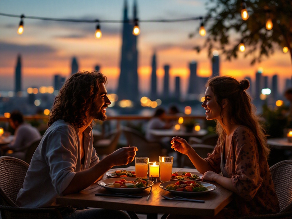 Modern restaurant interior in Dubai's Business Bay area