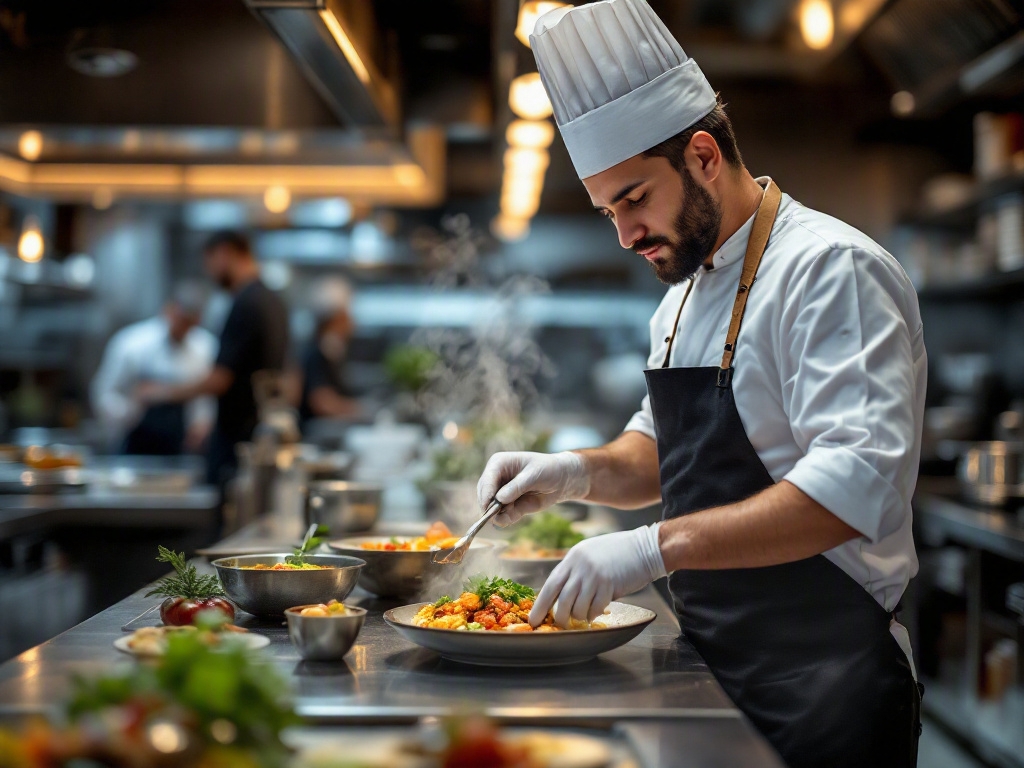 Delicious Arabic dish in a modern restaurant in Dubai