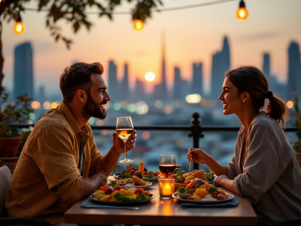 Modern restaurant interior in Dubai's Business Bay area