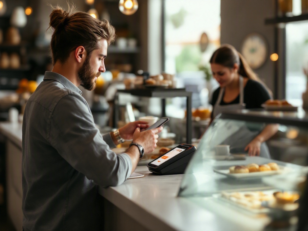 Restaurant owner using WhatsApp Business