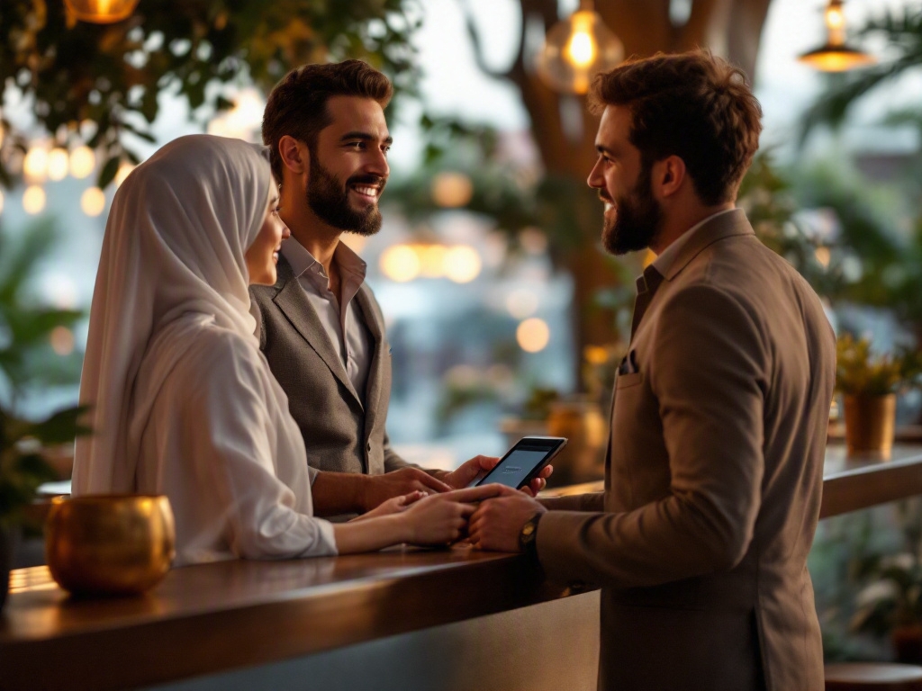 Restaurant social media marketing on a smartphone