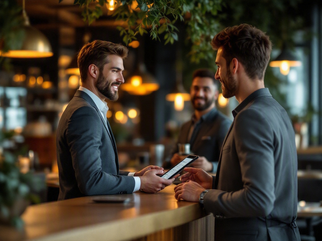 Restaurant email marketing campaign on a laptop